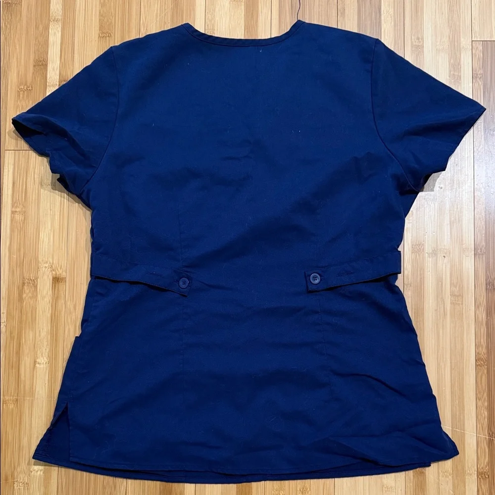 Grey's Anatomy Women's Navy Blue Scrub Top - Picture 3 of 3